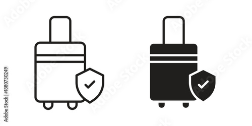 Travel insurance icons vector design template simple and clean