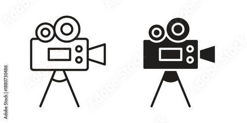 TV camera icons vector design template simple and clean