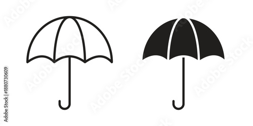 Umbrella icons vector design template simple and clean
