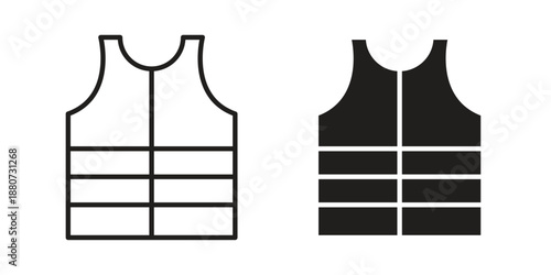 Vest jacket icons vector design template simple and clean