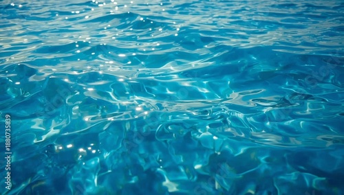 Blue Water Ripples Under the Sun at a Coastal Location During the Daytime