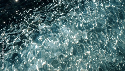 Waves Made by a Boat on Calm Water Under Bright Sunlight in the Open Sea