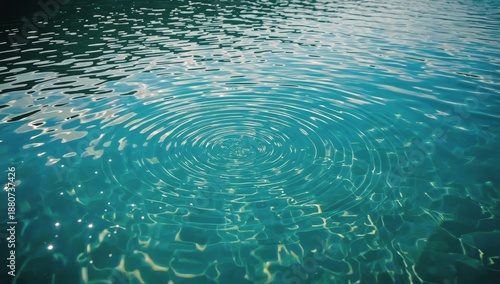 Water Ripples Form on Calm Surface in Bright Light During Daytime in Natural ...