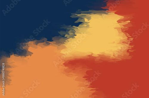 Watercolor brush background, splash paint color pattern, graphic template vector illustration .