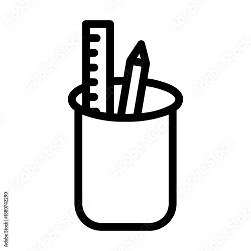 stationary line icon