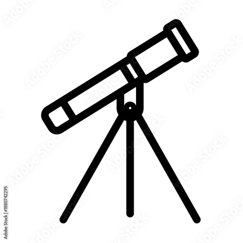 telescope line icon