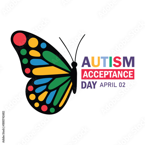 Autism Acceptance Day campaign banner. Neurodiversity Awareness. Vector poster.