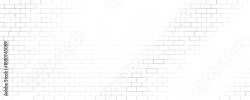 White brick wall background , Realistic white masonry for metro, kitchen, bathroom design.