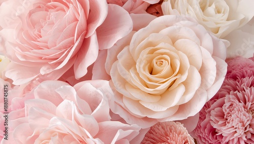 Flowers in Different Shades and Shapes Arranged Together With Soft Colors in ...