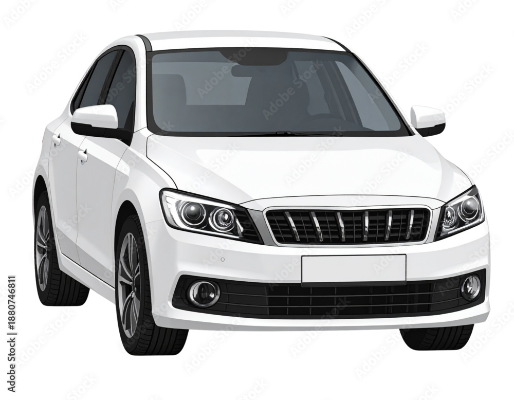 Naklejka premium car isolated on white background