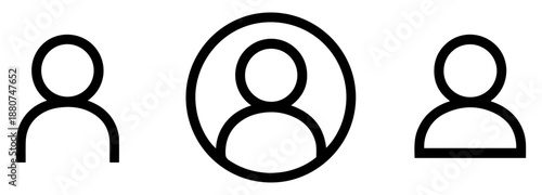 user profile avatar icons flat set