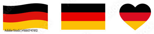 german flag icon set collection