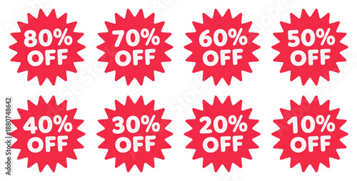 sale discount badge set vector