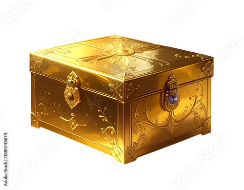 treasure chest isolated on white