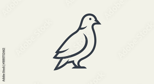 Minimalist vector line art icon of a graceful dove, symbolizing peace, freedom, and purity, ideal for modern branding, logos, or natural concept designs