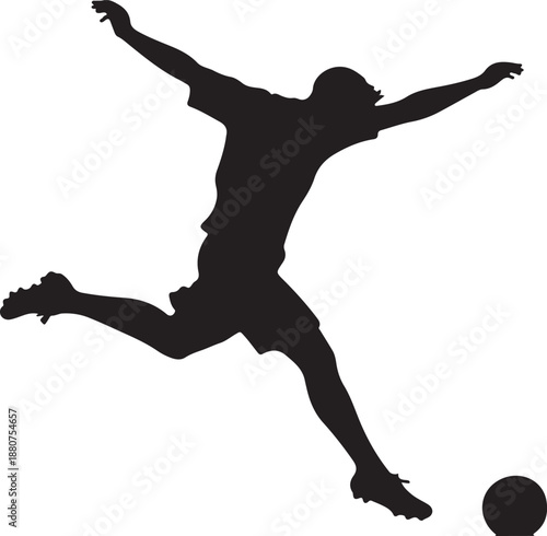 Man playing football in action vector illustration design
