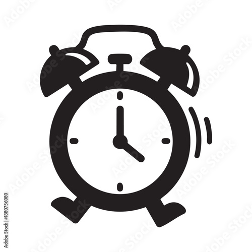 Classic alarm clock icon