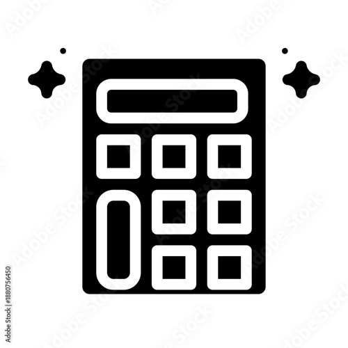 calculator glyph icon