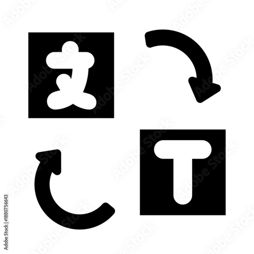 translator glyph icon