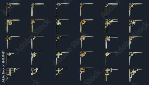 set of chinese traditional frame design, background decoration