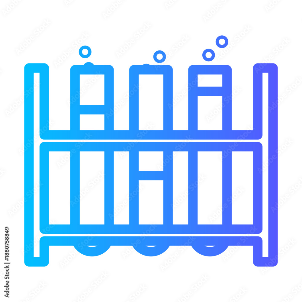 Fototapeta premium test tube gradient icon