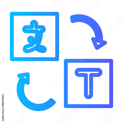 translator gradient icon