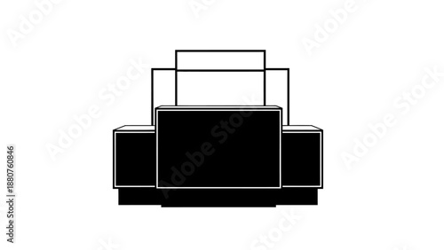Modern Black Podium Display Stand for Awards or Presentations.