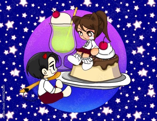 little girl and her cat