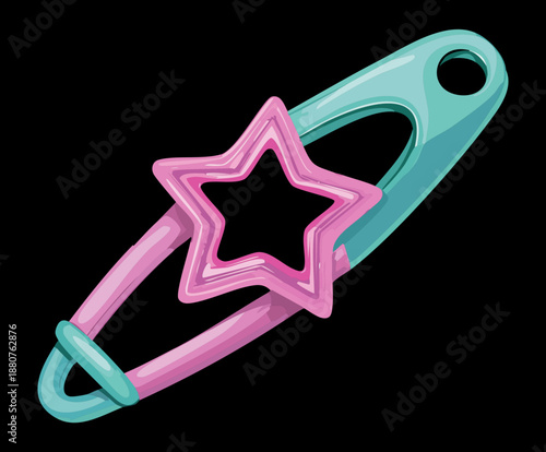 Pink star hair clip for cute girl fashion styling and playful feminine hair accessory for daily casual wear