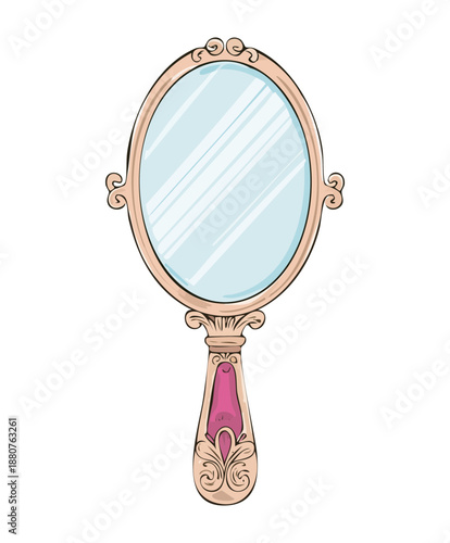 classic bronze hand mirror for beauty vanity and elegant feminine grooming accessory and home decor design