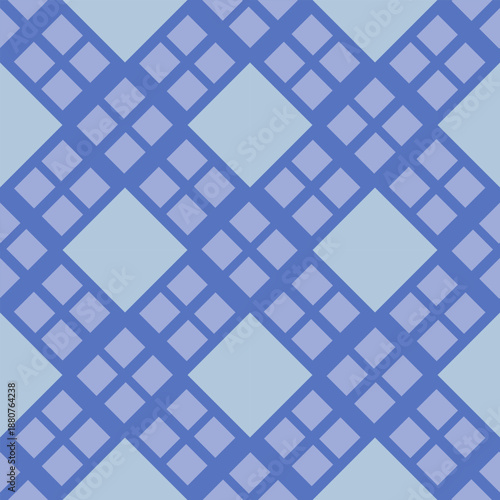 Blue and white geometric pattern. Seamless pattern