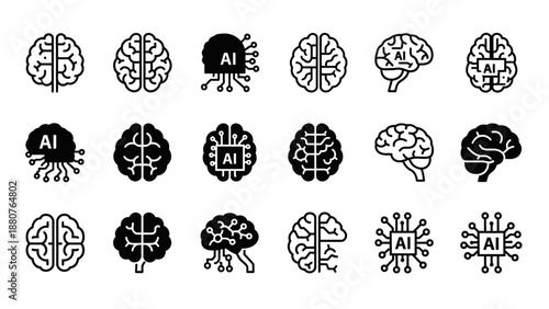 Human Brain Illustrations with AI Integration.