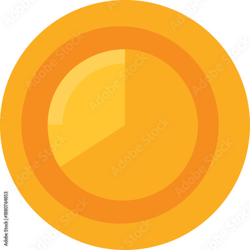 Stylized golden coin or medal graphic icon for financial reward