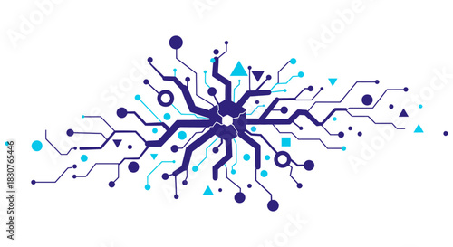 digital network background illustration for advanced technology concepts representing data processing and communication in a modern business environment.