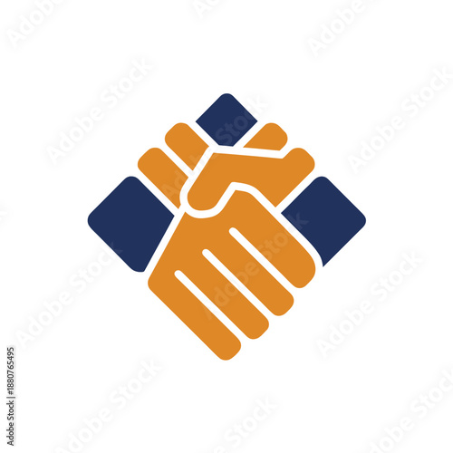 Hands joining together in unity isolated on transparent background