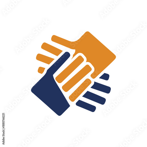 Hands joining together in unity isolated on transparent background
