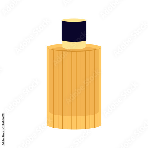 Collection of colorful perfume bottles and fragrance containers in flat vector style