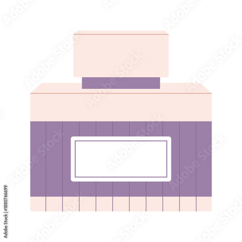 Collection of colorful perfume bottles and fragrance containers in flat vector style