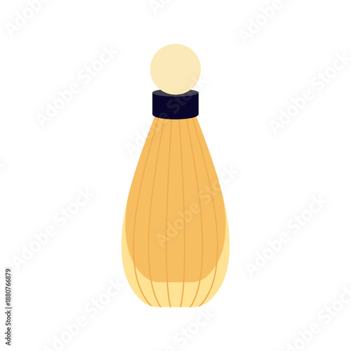 Collection of colorful perfume bottles and fragrance containers in flat vector style