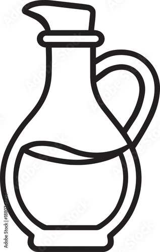 Olive oil jug container icon