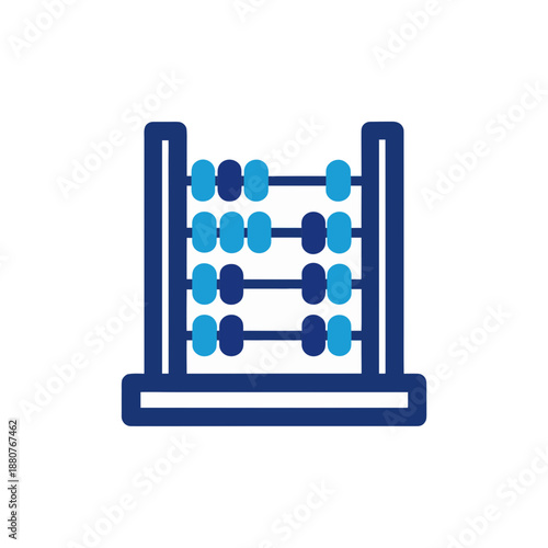 Illustrated abacus isolated on transparent background