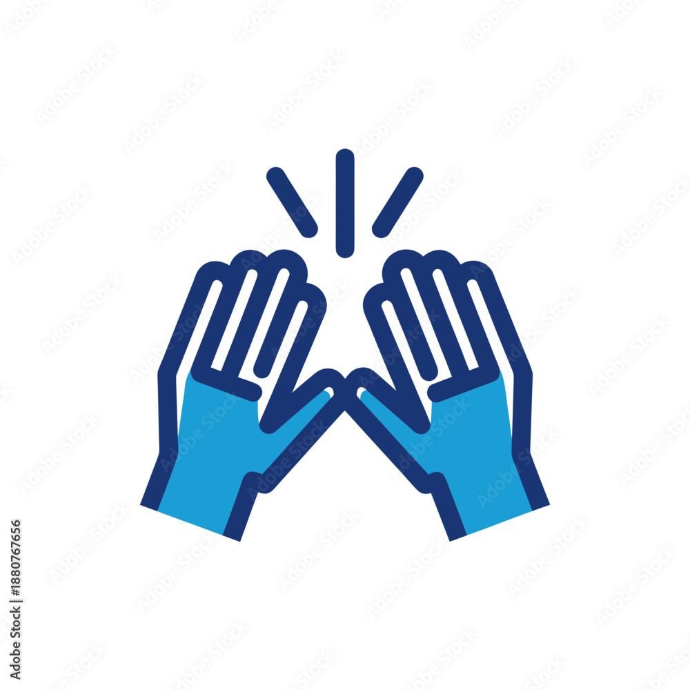 Fototapeta premium Celebratory high five isolated on transparent background