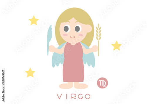 かわいい乙女座のベクターイラスト