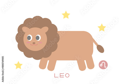 かわいい獅子座のベクターイラスト
