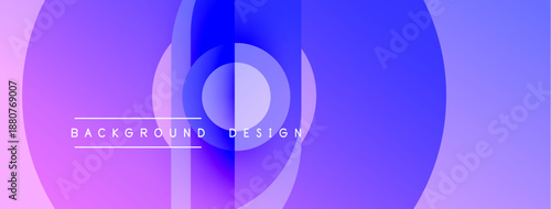 Abstract gradient waves create dynamic visual. Purple, blue hues blend smoothly. Text reads background design. Modern, vibrant aesthetic.