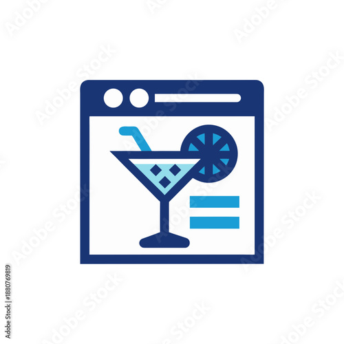 Enjoying a cybersecurity cocktail isolated on transparent background