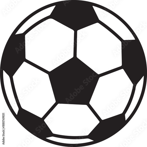 Soccer Football Ball Silhouette Vector Sports Icon
