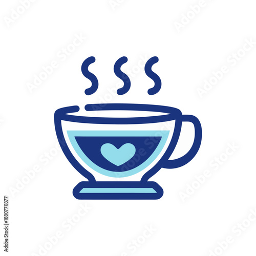 Cozy morning coffee isolated on transparent background