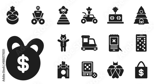 Black icons of business and finance.