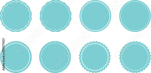 かわいいシンプルなシール・ステッカーの形のセット　Set of sale sticker, Set of starburst icon.